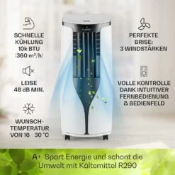 New Breeze ECO Mobile Klimaanlage 10.000 BTU / 2,9 KW EEK A+ -Haushaltsgeräte Geschäft 10032511 de 0003 usp