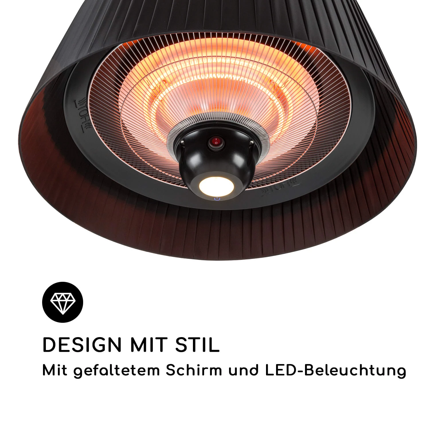 Venice Heat Terrassenheizstrahler 800/1000/1800W Fernbedienung Schwarz 8 Venice Heat Terrassenheizstrahler 800/1000/1800W Fernbedienung Schwarz – Bild 8