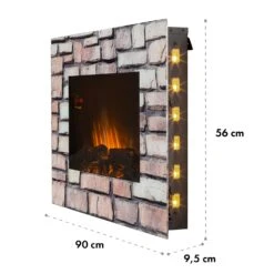 Colmar Elektrischer Kamin Glas 2000W 7 LED-Farben Fernbedienung -Haushaltsgeräte Geschäft 10032536 yy 0009 dimensions