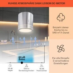 Tron Ambience Inselabzugshaube Ø38cm Umluft 540m³/h LED Edelstahl 11 Tron Ambience Inselabzugshaube Ø38cm Umluft 540m³/h LED Edelstahl -Haushaltsgeräte Geschäft 10032579 de 0003 usp