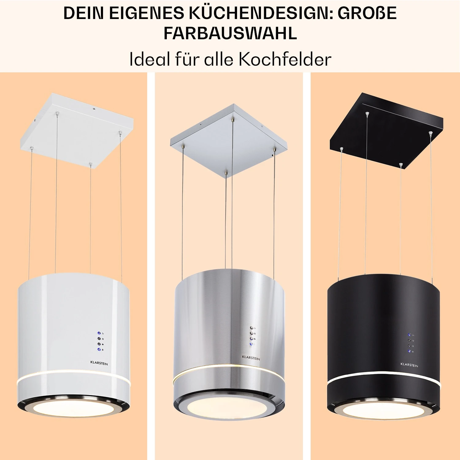 Tron Ambience Inselabzugshaube Ø38cm Umluft 540m³/h LED Edelstahl 7 Tron Ambience Inselabzugshaube Ø38cm Umluft 540m³/h LED Edelstahl – Bild 7