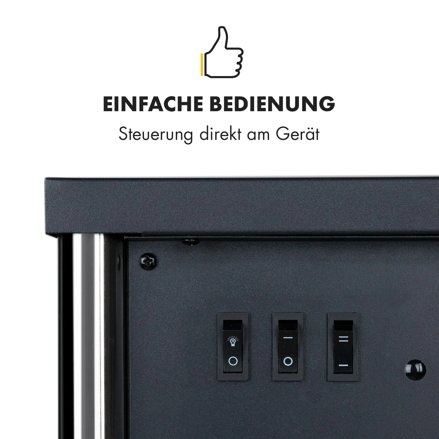 Copenhagen Elektrischer Kamin 950/1900W Thermostat Glasfront 5 Copenhagen Elektrischer Kamin 950/1900W Thermostat Glasfront – Bild 5