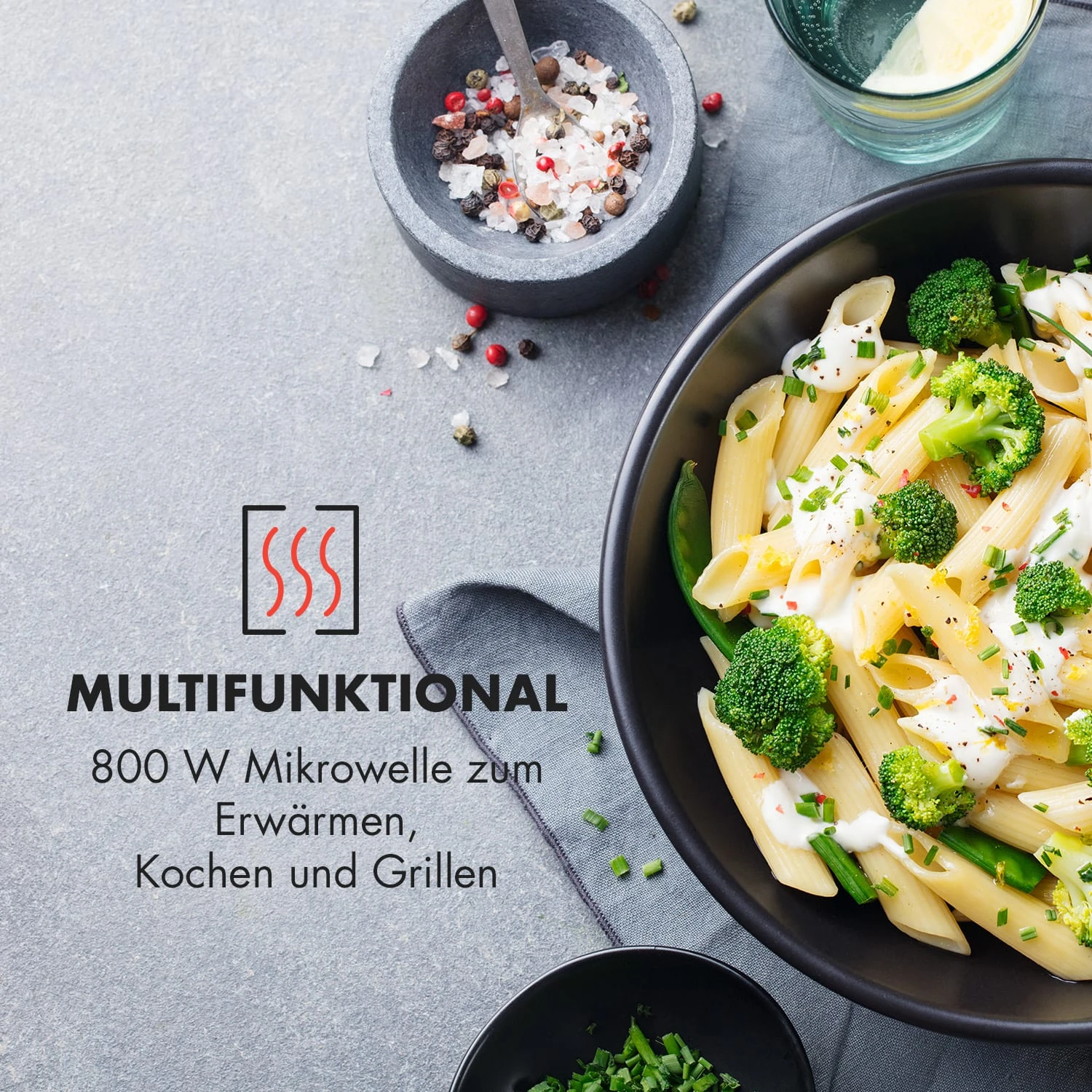 Victoria 20 Einbau-Mikrowelle, 20 L, 800 W, Grill: 1000 W, Schwarz 4 Victoria 20 Einbau-Mikrowelle, 20 L, 800 W, Grill: 1000 W, Schwarz – Bild 4