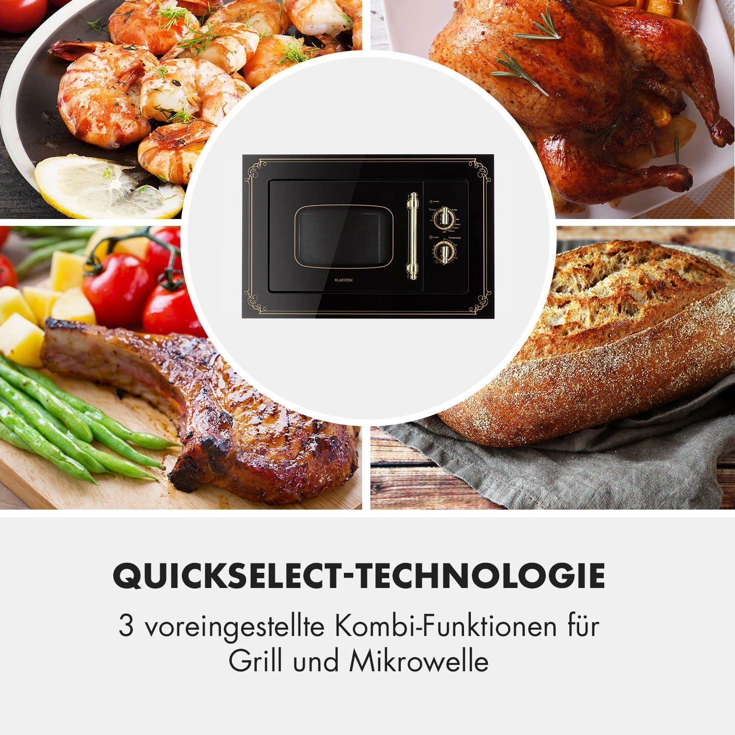 Victoria 20 Einbau-Mikrowelle, 20 L, 800 W, Grill: 1000 W, Schwarz 6 Victoria 20 Einbau-Mikrowelle, 20 L, 800 W, Grill: 1000 W, Schwarz – Bild 6