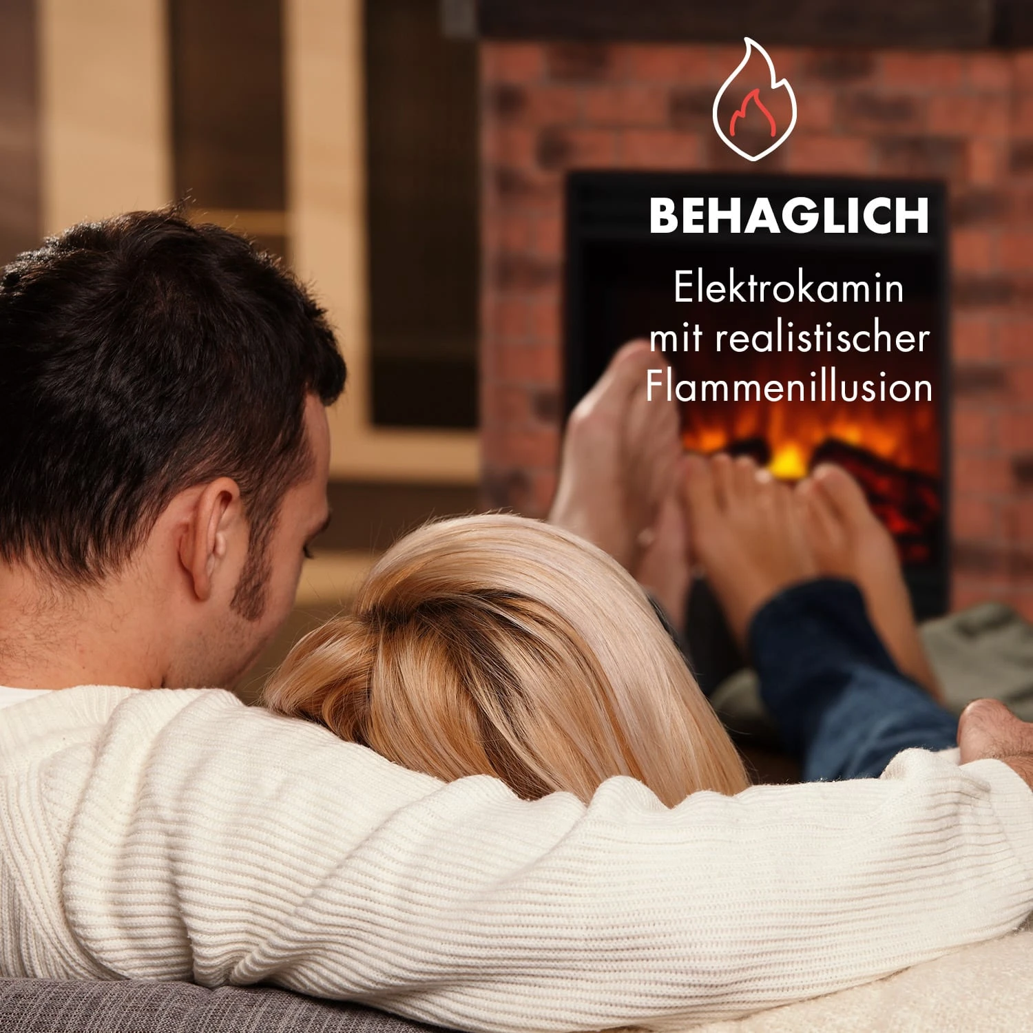 Villach Elektrischer Kamin 1800W Steindekor Polystone Fernbedienung 3 Villach Elektrischer Kamin 1800W Steindekor Polystone Fernbedienung – Bild 3