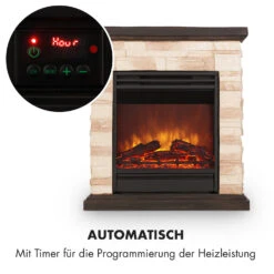Kaprun Elektrischer Kamin 1800W Steindekor Polystone Fernbedienung -Haushaltsgeräte Geschäft 10032596 de 0005 logo