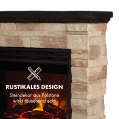 Kaprun Elektrischer Kamin 1800W Steindekor Polystone Fernbedienung -Haushaltsgeräte Geschäft 10032596 de 0006 logo