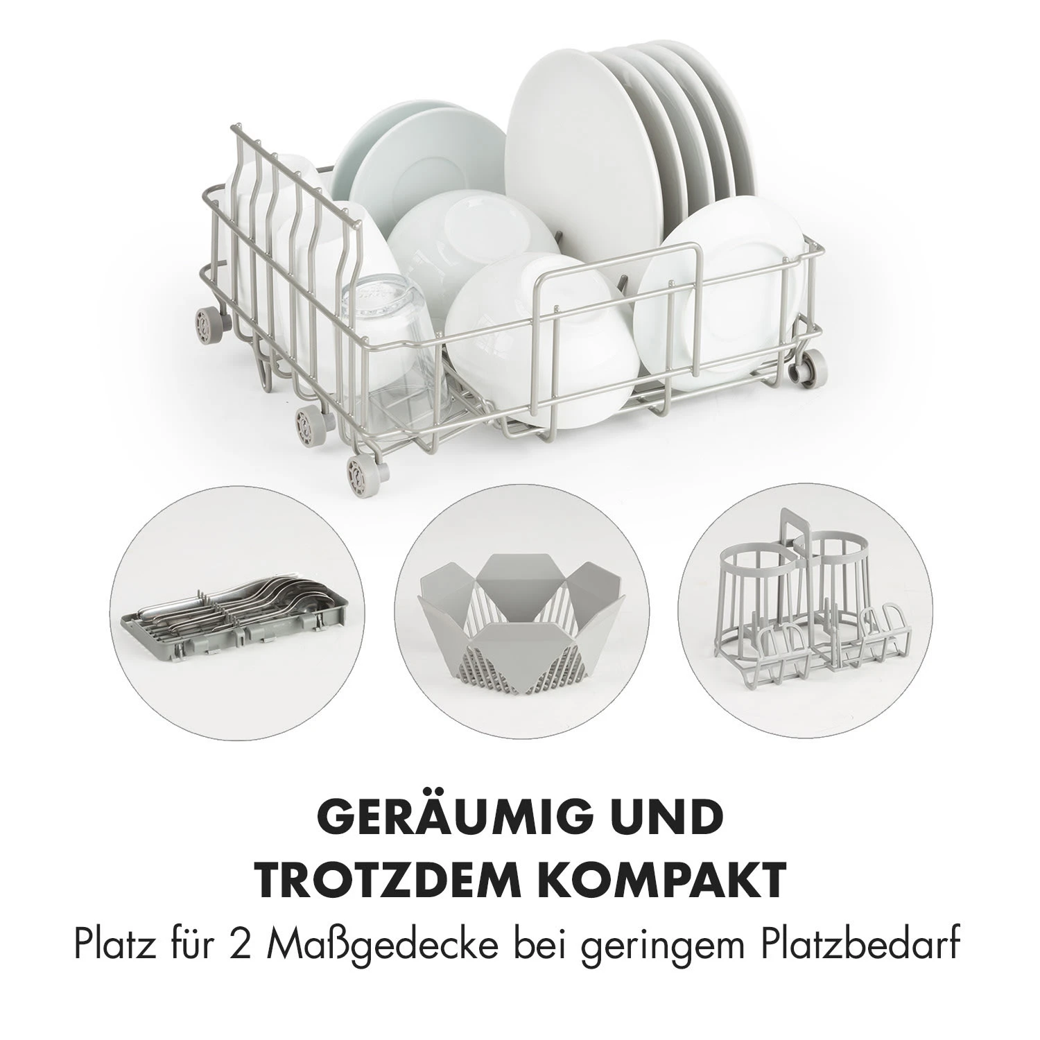 Amazonia Mini Geschirrspülmaschine 6 Programme LED-Display 3 Amazonia Mini Geschirrspülmaschine 6 Programme LED-Display – Bild 3