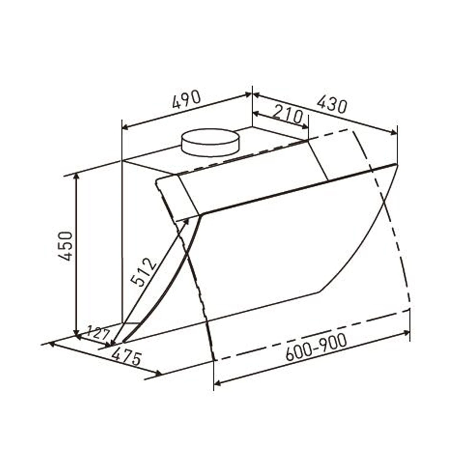 Annabelle 90 Dunstabzugshaube Glas 595 M³/h Touch-Armatur Schwarz 9 Annabelle 90 Dunstabzugshaube Glas 595 M³/h Touch-Armatur Schwarz – Bild 9