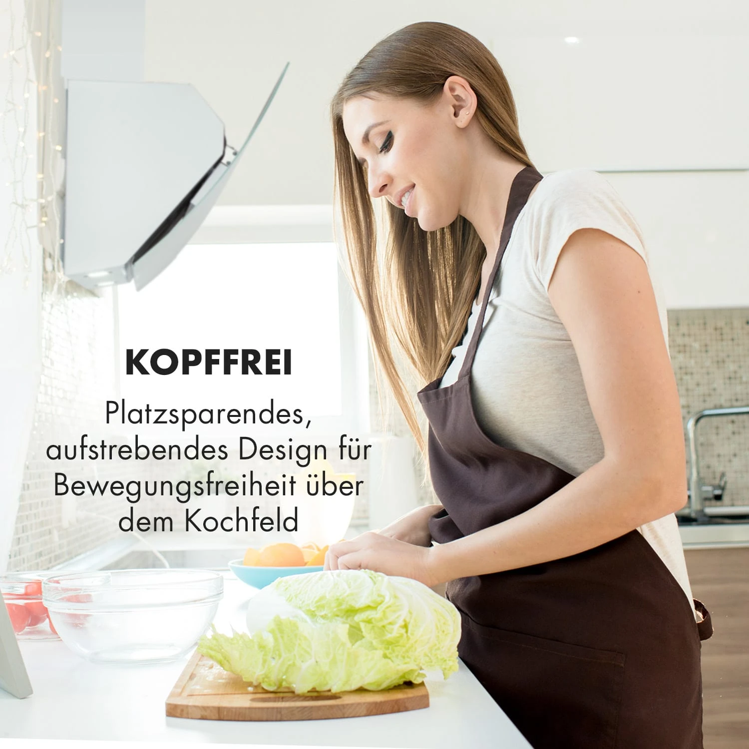 Annabelle 90 Dunstabzugshaube Glas 595 M³/h Touch-Armatur Weiß 4 Annabelle 90 Dunstabzugshaube Glas 595 M³/h Touch-Armatur Weiß – Bild 4