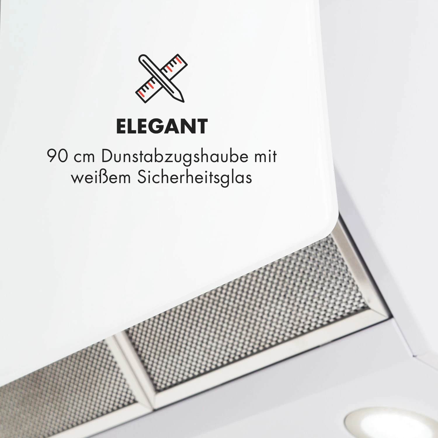 Annabelle 90 Dunstabzugshaube Glas 595 M³/h Touch-Armatur Weiß 8 Annabelle 90 Dunstabzugshaube Glas 595 M³/h Touch-Armatur Weiß – Bild 8