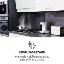 Klarstein Aurica 60 Dunstabzugshaube 60cm 600 M³/h LED Touch Glas Weiß -Haushaltsgeräte Geschäft 10032765 de 0003 logo