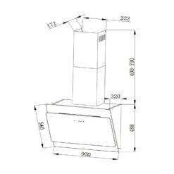 Klarstein Aurica 60 Dunstabzugshaube 60cm 600 M³/h LED Touch Glas Weiß -Haushaltsgeräte Geschäft 10032765 yy 0009 logo