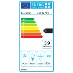Aurica 90 Dunstabzugshaube, 90 Cm, Wandanbau, 165 W, Schwarz -Haushaltsgeräte Geschäft 10032766 energy label