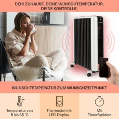 Thermaxx 2500 Ölradiator 2500W 5-35° C 24h-Timer Weiß/schwarz 12 Thermaxx 2500 Ölradiator 2500W 5-35° C 24h-Timer Weiß/schwarz -Haushaltsgeräte Geschäft 10032775 de 0003 usp