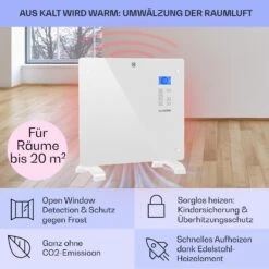 Norderney Konvektions-Heizgerät Thermostat Timer 1000W 20m² Weiß 11 Norderney Konvektions-Heizgerät Thermostat Timer 1000W 20m² Weiß -Haushaltsgeräte Geschäft 10032788 de 0004 usp