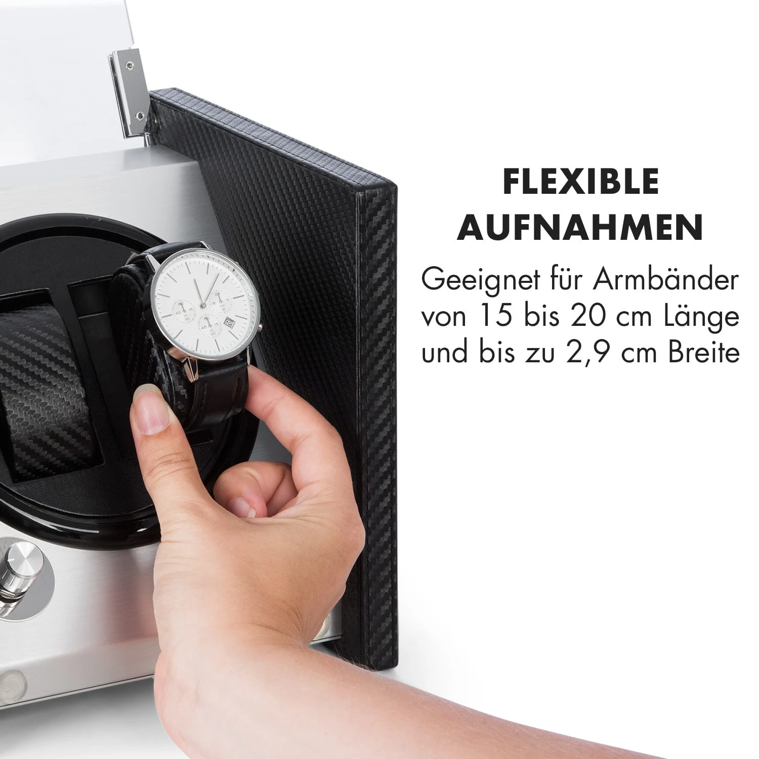 Tokyo 2 Uhrenbeweger, 2 Uhren, 3 Geschwindigkeiten, 4 Modi, Schwarz 7 Tokyo 2 Uhrenbeweger, 2 Uhren, 3 Geschwindigkeiten, 4 Modi, Schwarz – Bild 7