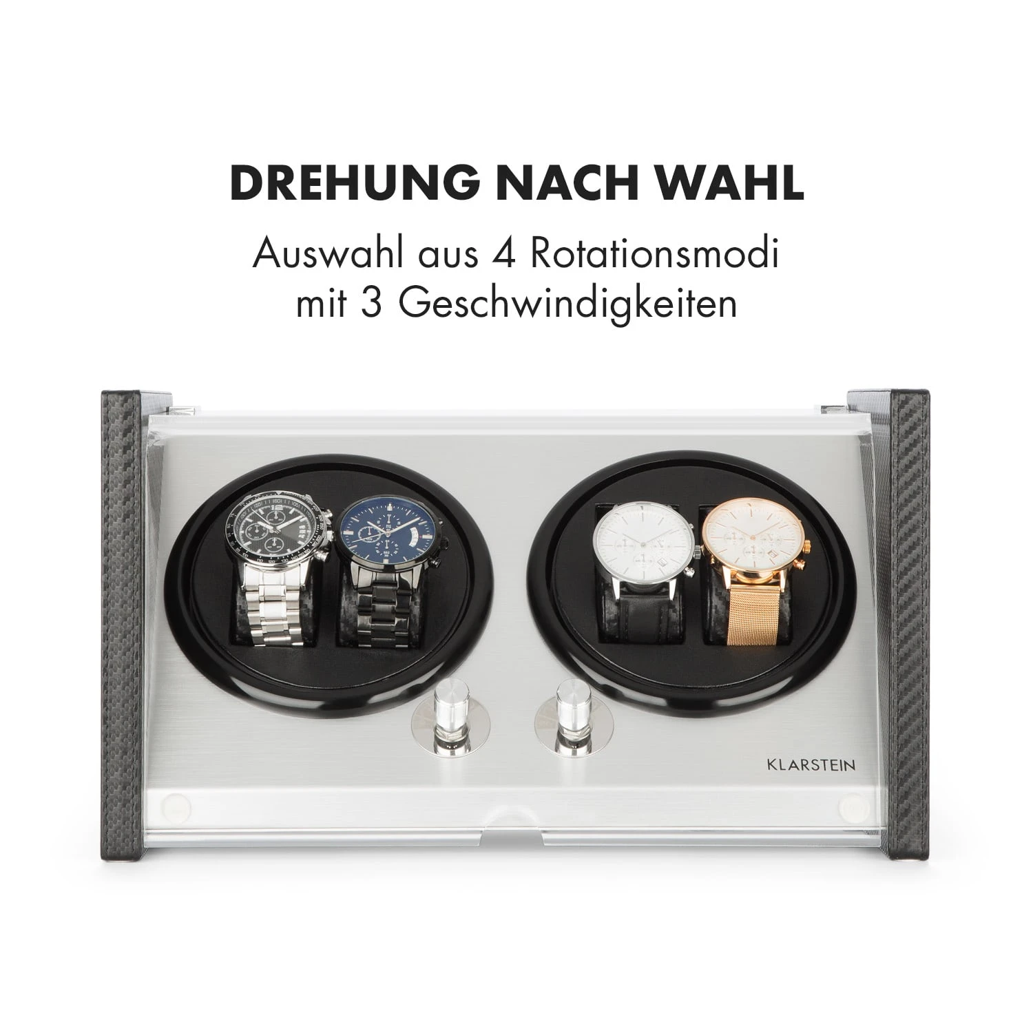 Tokyo 4 Uhrenbeweger, 4 Uhren, 3 Geschwindigkeiten, 4 Modi, Schwarz 4 Tokyo 4 Uhrenbeweger, 4 Uhren, 3 Geschwindigkeiten, 4 Modi, Schwarz – Bild 4