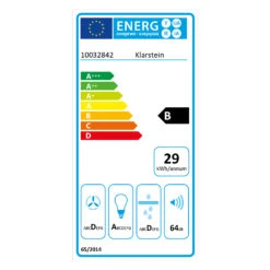 Laurel 60 Dunstabzugshaube 60cm Abluft: 350 M³/h LED Touch Glas -Haushaltsgeräte Geschäft 10032842 energy label