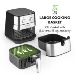 AeroVital Heißluftfritteuse 1700W 5,4 Liter Timer Edelstahl Silber 18 AeroVital Heißluftfritteuse 1700W 5,4 Liter Timer Edelstahl Silber -Haushaltsgeräte Geschäft 10032848 yy 0009 logo Klarstein AeroVital Heissluftfritteuse silber reedit