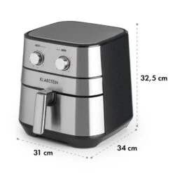 AeroVital Heißluftfritteuse 1700W 5,4 Liter Timer Edelstahl Silber 19 AeroVital Heißluftfritteuse 1700W 5,4 Liter Timer Edelstahl Silber -Haushaltsgeräte Geschäft 10032848 yy 0010 logo Klarstein AeroVital Heissluftfritteuse silber reedit