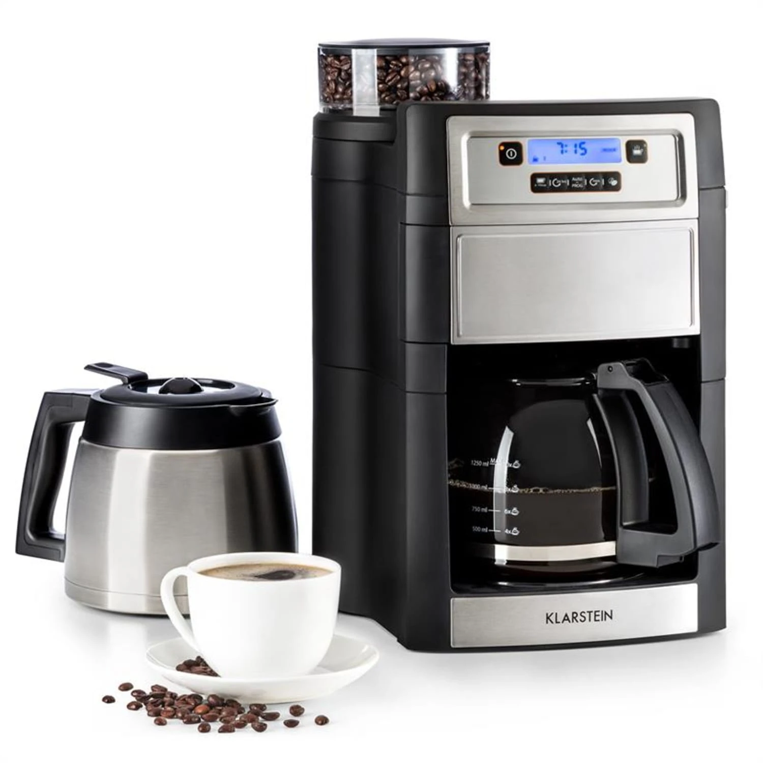 Aromatica II Duo Kaffeemaschine, Integriertes Mahlwerk, 1,25 L Silber 1 Aromatica II Duo Kaffeemaschine, Integriertes Mahlwerk, 1,25 L Silber
