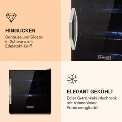 Beersafe L Onyx Kühlschrank 47 Liter 2 Böden Panoramaglastür. 9 Beersafe L Onyx Kühlschrank 47 Liter 2 Böden Panoramaglastür. -Haushaltsgeräte Geschäft 10032870 de 0003 logo