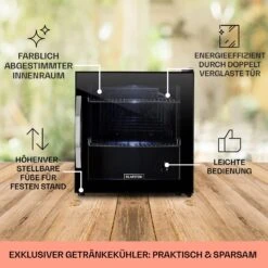 Beersafe L Onyx Kühlschrank 47 Liter 2 Böden Panoramaglastür. 11 Beersafe L Onyx Kühlschrank 47 Liter 2 Böden Panoramaglastür. -Haushaltsgeräte Geschäft 10032870 de 0005 usp