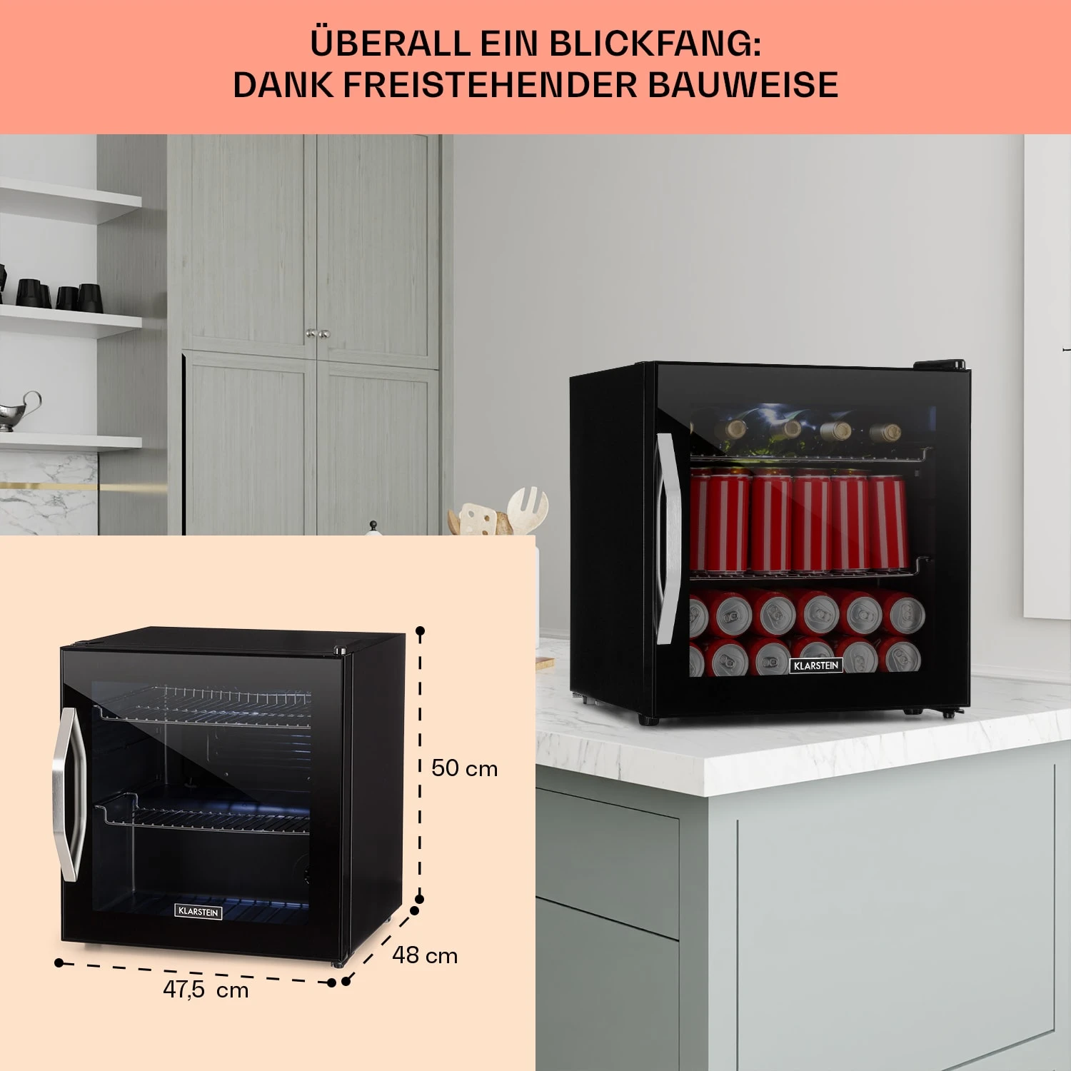 Beersafe L Onyx Kühlschrank 47 Liter 2 Böden Panoramaglastür. 6 Beersafe L Onyx Kühlschrank 47 Liter 2 Böden Panoramaglastür. – Bild 6