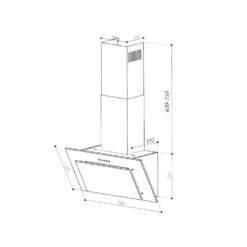 Athena Dunstabzugshaube 60cm Abluft: 350 M³/h LED Edelstahl -Haushaltsgeräte Geschäft 10032904 yy 0010 logo