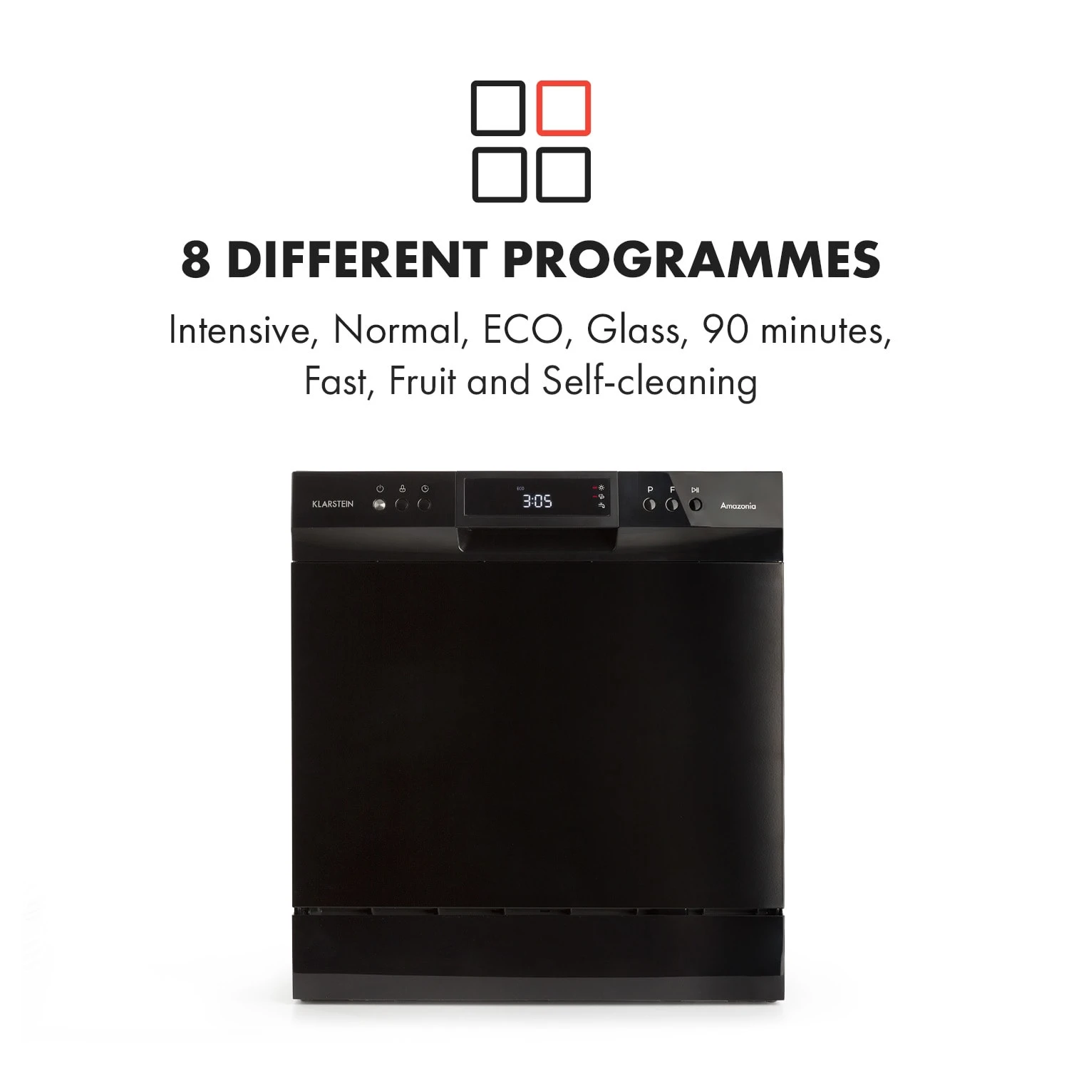Amazonia 8 Neo Tischgeschirrspüler 8 Programme LED-Display 3 Amazonia 8 Neo Tischgeschirrspüler 8 Programme LED-Display – Bild 3