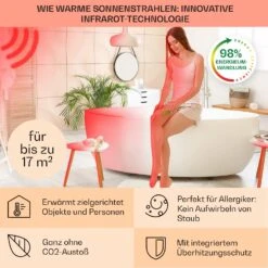 Hot Spot Crystal IR Heizpanel 45x120cm 17m² 850W 5-40°C LED IP24 -Haushaltsgeräte Geschäft 10032942 de 0004 usp