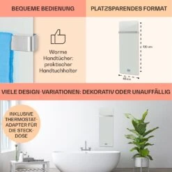 Hot Spot Crystal IR Heizpanel 45x120cm 17m² 850W 5-40°C LED IP24 -Haushaltsgeräte Geschäft 10032942 de 0006 usp