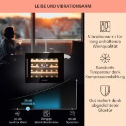 Vinsider 24 Built-In Uno Onyx Einbau-Weinkühlschrank 24 Flaschen 57 L -Haushaltsgeräte Geschäft 10032965 de 0004 usp