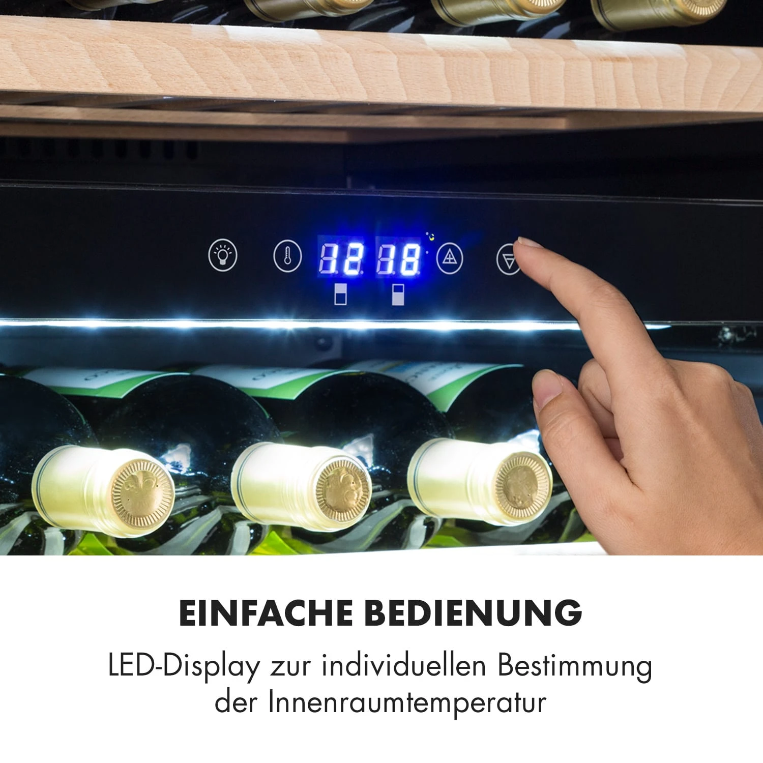 Vinsider 41 Built-in Duo Onyx Einbau-Weinkühlschrank 41 Fl 2 Zonen 3 Vinsider 41 Built-in Duo Onyx Einbau-Weinkühlschrank 41 Fl 2 Zonen – Bild 3