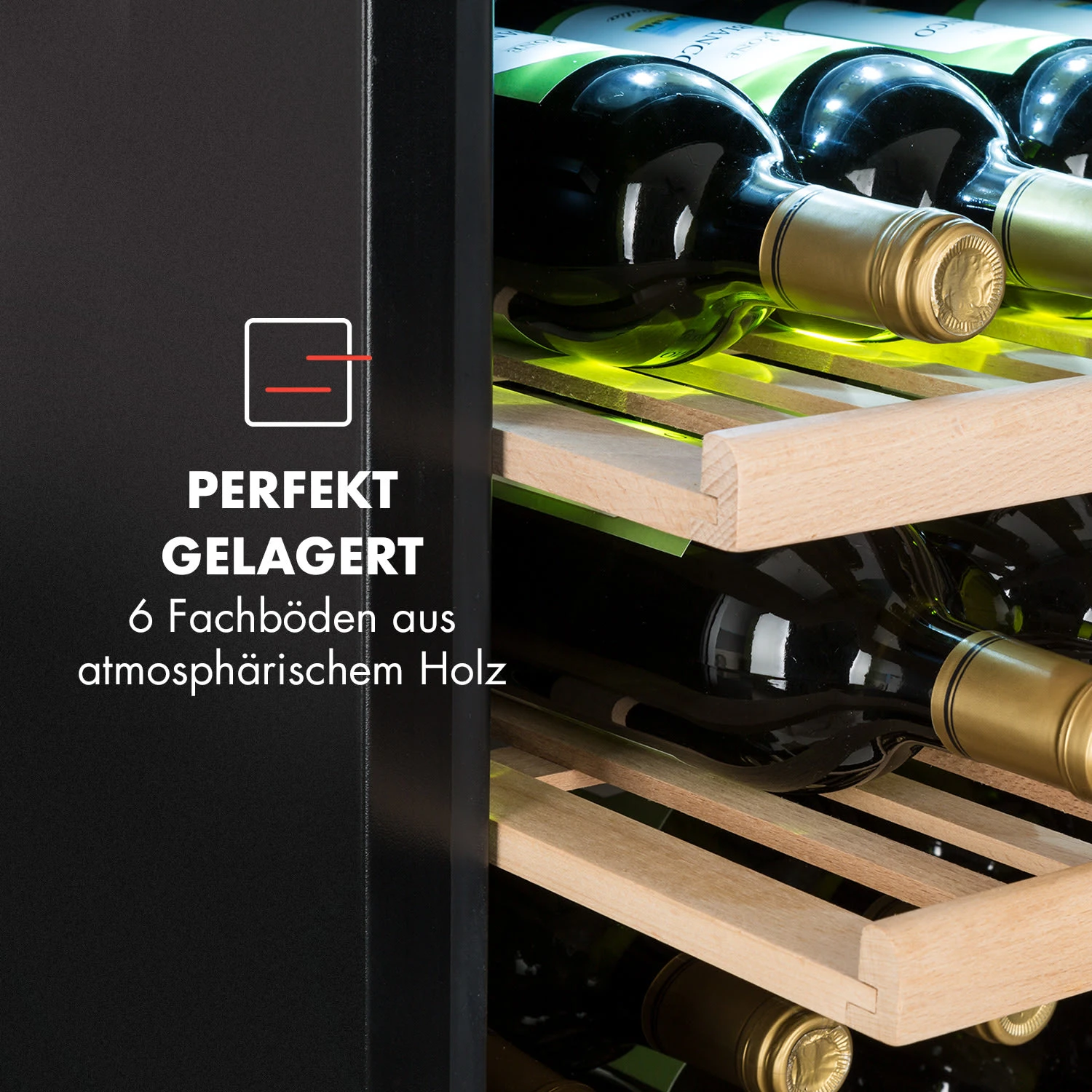 Vinsider 41 Built-in Duo Onyx Einbau-Weinkühlschrank 41 Fl 2 Zonen 4 Vinsider 41 Built-in Duo Onyx Einbau-Weinkühlschrank 41 Fl 2 Zonen – Bild 4