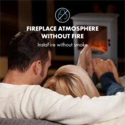 Meran Elektrischer Kamin 950/1850W 2-stufige Heizung Gusseisen-Stil -Haushaltsgeräte Geschäft 10032974 yy 0003 logo Klarstein Meran Elektrischer Kamin weiss