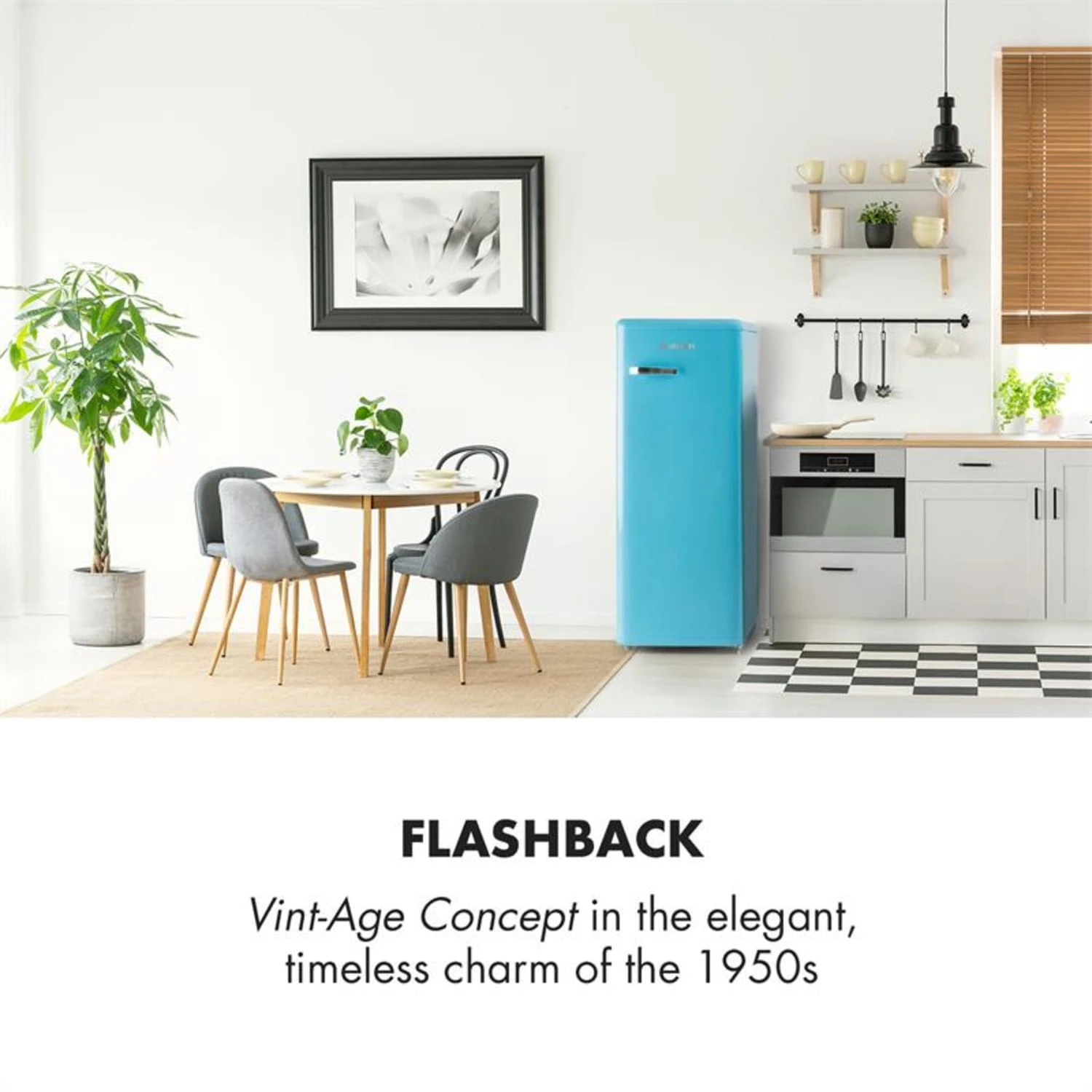 Irene XL Vollraumkühlschrank 240 Liter Retro-Design 2 Irene XL Vollraumkühlschrank 240 Liter Retro-Design – Bild 2