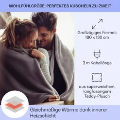 Dr. Watson SuperSoft Heizdecke 120 W 180 X 130 Cm Teddy-Plüsch -Haushaltsgeräte Geschäft 10033006 de 0005 usp