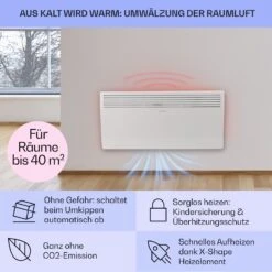 Hot Spot Slimcurve Heizgerät 80x40cm 40m² 2000W 5-40°C LED IP24 Weiß -Haushaltsgeräte Geschäft 10033016 de 0004 usp