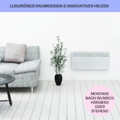 Hot Spot Slimcurve Heizgerät 80x40cm 40m² 2000W 5-40°C LED IP24 Weiß -Haushaltsgeräte Geschäft 10033016 de 0007 usp