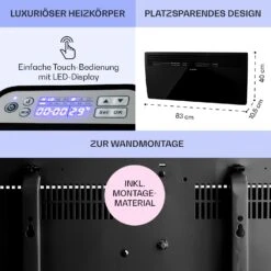 Hot Spot Slimcurve Heizgerät 80x40cm 40m² 2000W 5-40°C LED IP24 12 Hot Spot Slimcurve Heizgerät 80x40cm 40m² 2000W 5-40°C LED IP24 -Haushaltsgeräte Geschäft 10033017 de 0006 usp