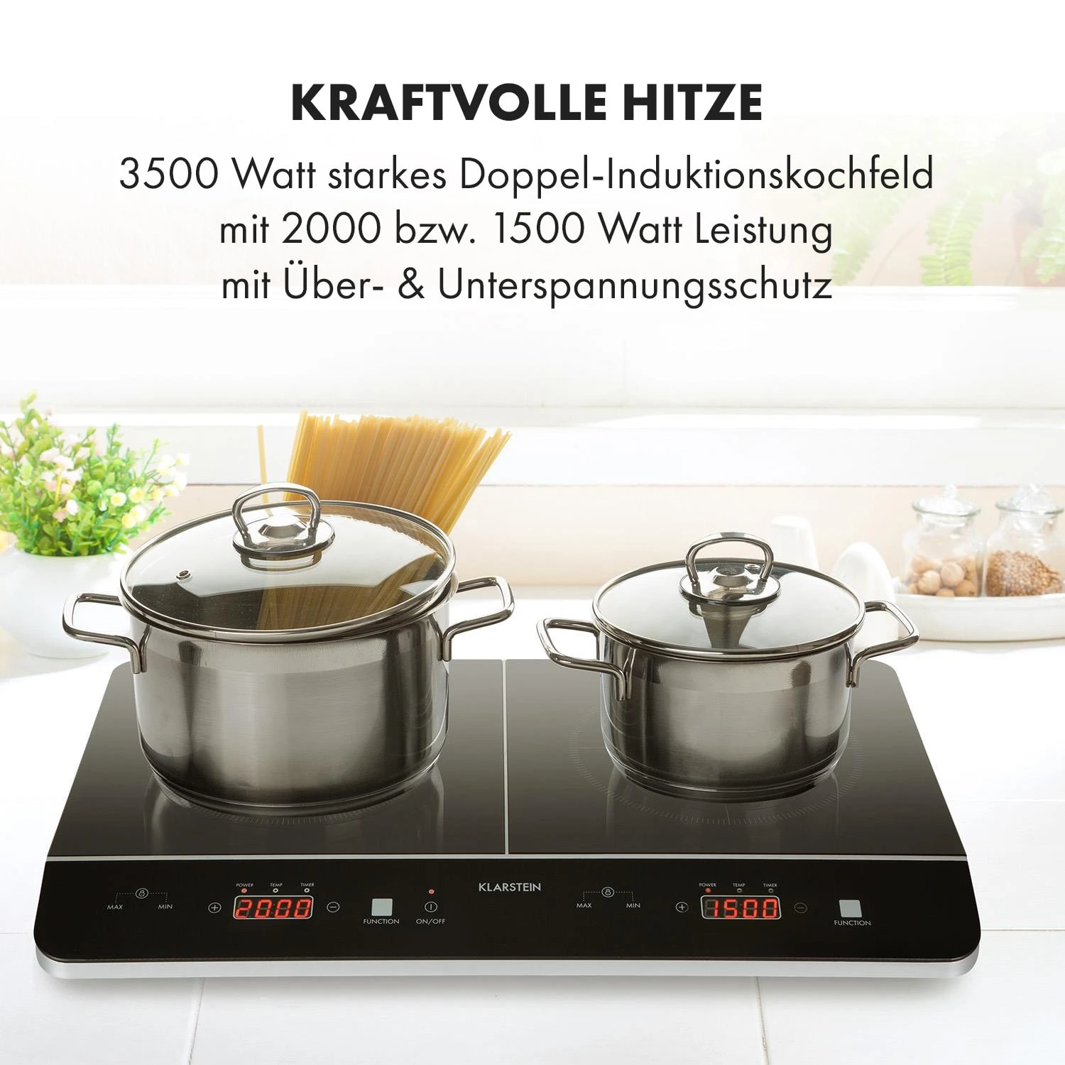 VariCook Neo Induktions-Doppelkochfeld 3500W SenseControl Glaskeramik 2 VariCook Neo Induktions-Doppelkochfeld 3500W SenseControl Glaskeramik – Bild 2