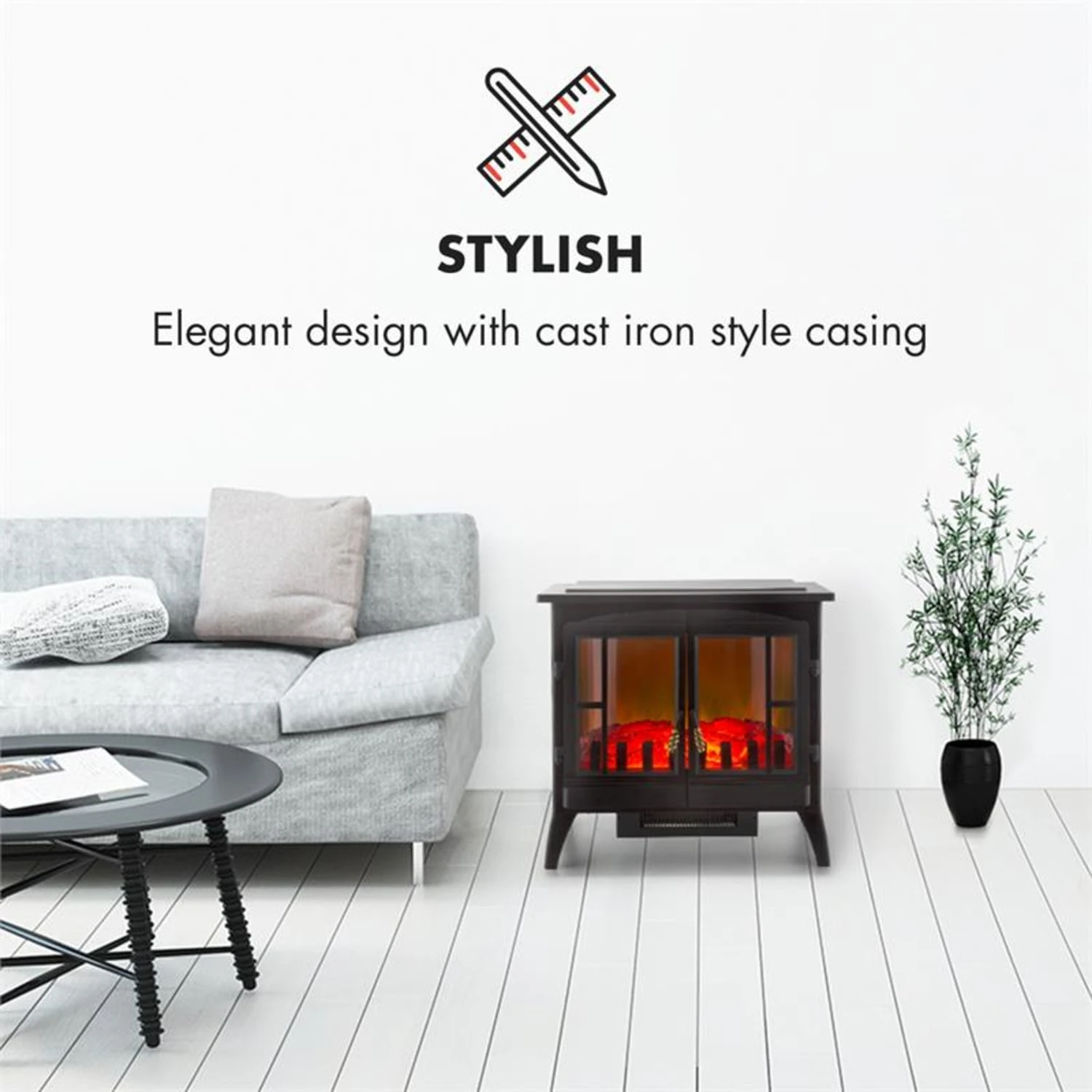 Innsbruck Elektrischer Kamin 1000/2000W Thermostat 2 Innsbruck Elektrischer Kamin 1000/2000W Thermostat – Bild 2