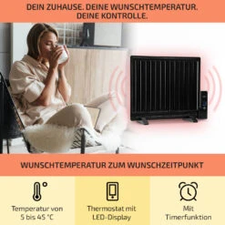 Wallander Ölradiator 600W Thermostat Ölheizung Ultraflach Schwarz 9 Wallander Ölradiator 600W Thermostat Ölheizung Ultraflach Schwarz -Haushaltsgeräte Geschäft 10033099 de 0003 usp
