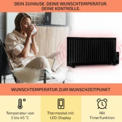 Wallander Ölradiator 1000W Thermostat Ölheizung Ultraflach Schwarz 9 Wallander Ölradiator 1000W Thermostat Ölheizung Ultraflach Schwarz -Haushaltsgeräte Geschäft 10033103 de 0003 usp