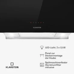 Kronleuchter L Inselabzugshaube 60cm Abluft: 590m³/h LED Touch Glas -Haushaltsgeräte Geschäft 10033106 de 0006 usp