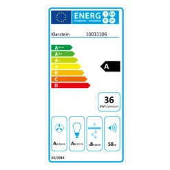 Kronleuchter L Inselabzugshaube 60cm Abluft: 590m³/h LED Touch Glas -Haushaltsgeräte Geschäft 10033106 energy label