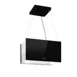 Kronleuchter L Inselabzugshaube 60cm Abluft: 590m³/h LED Touch Glas