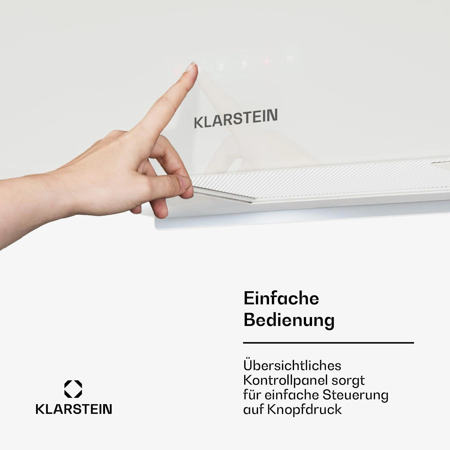 Kronleuchter L Inselabzugshaube 60cm Abluft: 590m³/h LED Touch Glas Weiß 4 Kronleuchter L Inselabzugshaube 60cm Abluft: 590m³/h LED Touch Glas Weiß – Bild 4